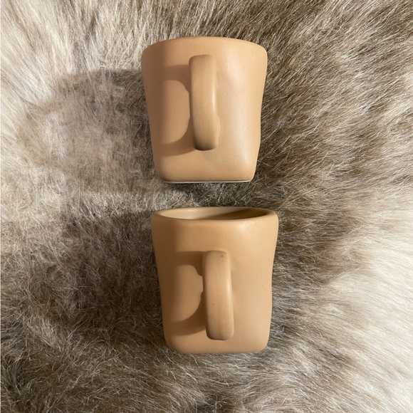 World Market Tan Ceramic Espresso Mugs - Set of 2 - Picture 5 of 6